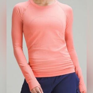 Lululemon Women’s 6 Coral Swiftly Tech Long Sleeve Crew Athletic Performance